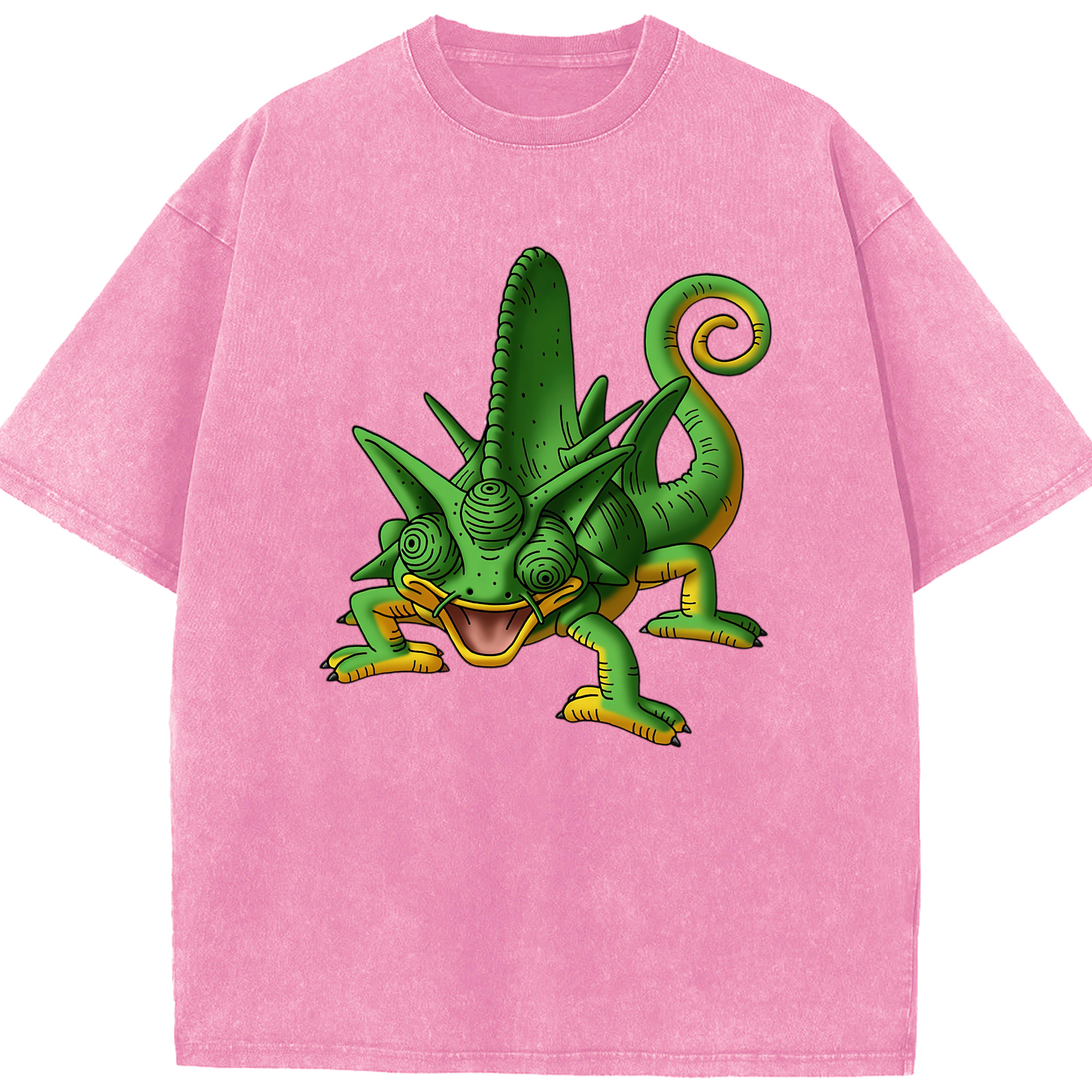 （画像用） ドラゴンクエスト Doragon Kuesuto Dragon Quest 綿100% ヴィンテージ風 半袖Tシャツ（フロントプリント）